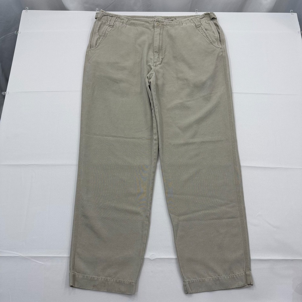 Tommy Bahama Relax Chino Silk Cotton Khaki Trousers‎ Mens 40x31 Stretch Waist